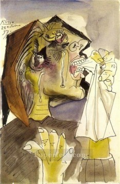 La femme qui pleure 13 1937 Cubist Oil Paintings